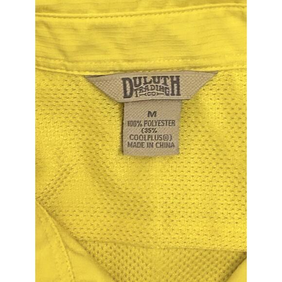 Duluth Trading Women’s Coolplus Long Sleeve Snap Button Shirt Size Medium Yellow - Picture 2 of 3